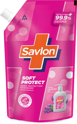Savlon Soft Protect Handwash with Lavender Oil 700ml, Skin Friendly pH,Hand Wash Refill Hand Wash Pouch(700 ml)