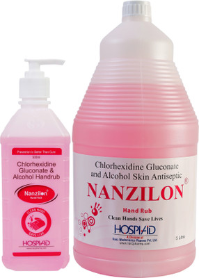 nanzilon Liquid 500 Ml & 5 Ltr. Hand Rub Pump + Refill(5.5 L)