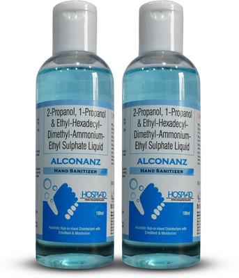 ALCONANZ Handrub Liquid 100 Ml Hand Sanitizer Bottle(2 x 50 ml)