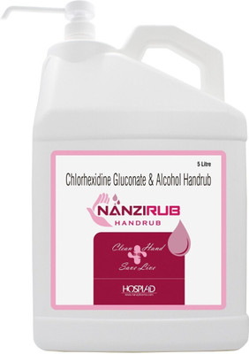 Nanzirub Advance Liquid  | Fungi & Viruses with Emollient & Moisturizer Hand Rub Pump Dispenser(5000 ml)