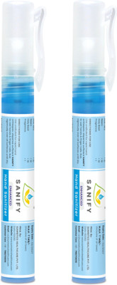 SANIFY HERBAL LIQUID HAND SANITIZER PEN | Pack Of 2 Sanitizer Spray Pump Dispenser(2 x 5 ml)