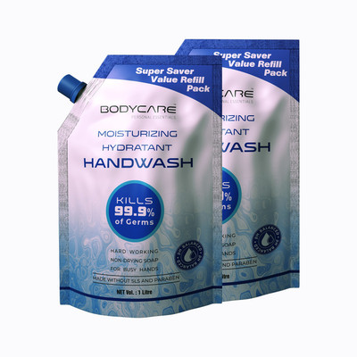MY BODYCARE Refreshing & Moisturizing Hydratant Germ Protection Liquid Soap Handwash Formulation With Chlor-Hexidine Gluconate, Free From All Harmful Chemicals Combo Pack Of 2 Hand Wash Refill Pouch(2 x 1000 ml)