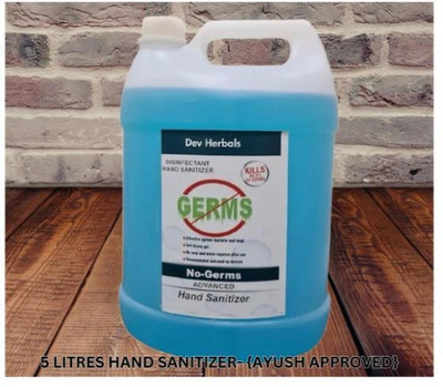 Dev Sanitizer 5 L Can, Sanitizer for office, home use, Alcohol based sanitizer PO1 Hand Sanitizer Can(5 L)
