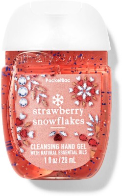 BATH & BODY WORKS STRAWBERRY SNOWFLAKES HAND GEL Hand Sanitizer Bottle(29 ml)