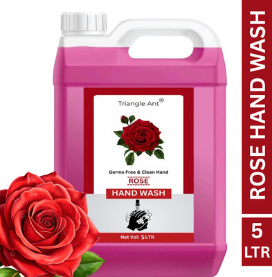 Triangle Ant Rose Handwash Liquid refill 5 L | Germ Protection | Soft Moisturized Can Hand Wash Can(5 L)
