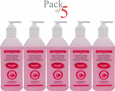 nanzilon HAND SANITIZER Hand Rub Bottle(5 x 500 ml)