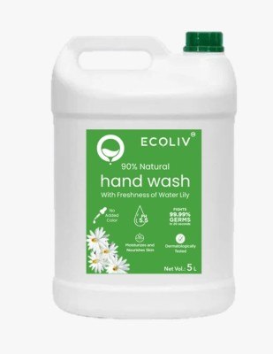 Ecoliv WATER LILY HANDWASH REFILL 5 LITRE| pH 5.5 HAND WASH Hand Wash Can(5000 ml)