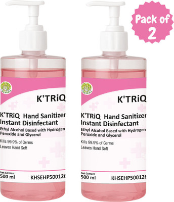 K'TRiQ Sanitizer|  Spray|Sanitizer 1 Liters|Sanitizer spray for daily use Hand Sanitizer Bottle(2 x 500 ml)