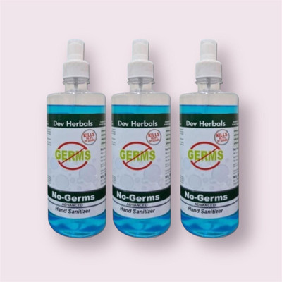 Dev Original Alcohol based hand sanitizer 500ml PO3, Travel friendly hand sanitizer Hand Sanitizer Bottle + Refill(3 x 0.5 L)