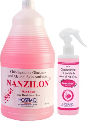 nanzilon Liquid 250 Ml & 5 Ltr. Hand Rub Pump + Refill(5.25 L)