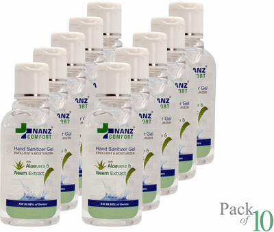 Nanz Comfort  Gel Hand Sanitizer Bottle(10 x 60 ml)