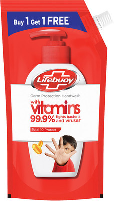 LIFEBUOY Total 10 Activ Naturol Germ Protection Hand Wash Refill Pouch(2 x 337.5 ml)