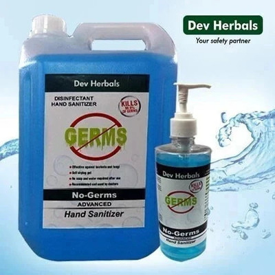 Dev Herbals No Germs  5 litres comes with 500 ml sanitizer Hand Sanitizer Bottle(2 x 500 ml)