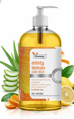 Oneway Happiness Lemon Burst Handwash – Refreshing Citrus Cleanse Hand Wash Bottle(500 ml)