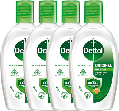 Dettol Instant , Original Hand Sanitizer Bottle(4 x 52 ml)