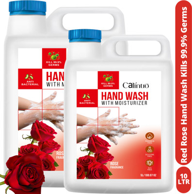Calintro Refreshing Red Rose, Touch of Lotion Foaming Hand Wash 10L Hand Wash Can(2 x 5 L)