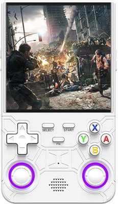 Playtastic R36 Ultra Game Console 4 inch Retro Emulator System 64 GB with 20000+Preinstall video game 20+ Simulators(White)