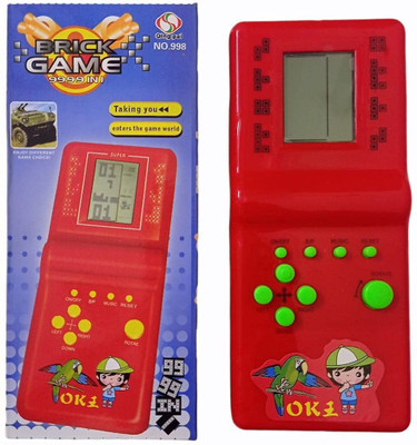 Swikaar Handheld Brick Game for Kids, Little Kids 9999 in 1 Video Game. Handheld Gaming Console(Red)