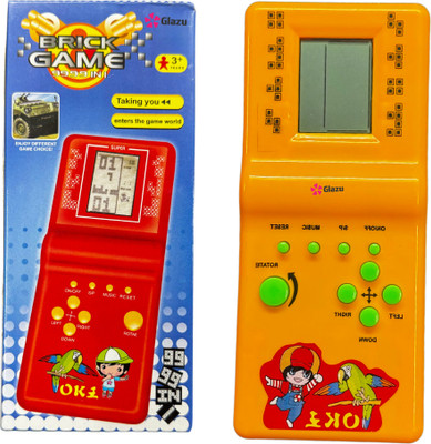 AbracaBoo Handheld Battery Operated Pop Station Fun Brick Game Set for Kids Handheld Gaming Console(Orange)