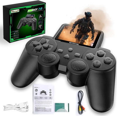 Little Finds 520 in 1 Gaming Console Mini Gamepad Retro Handheld Game Box with TV Output Toys Handheld Gaming Console(Black)