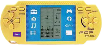 AbracaBoo Handheld Battery Operated Pop Station Fun Brick Game Set for Kids Handheld Gaming Console(Yellow)