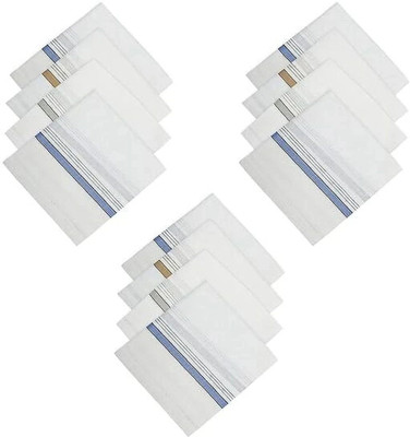 WINNIE HANKIES MENS HANDKERCHIEF WHITE BORDER -PACK OF 12 [