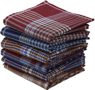 NIFTER Multicolor Men's 100% pure Cotton checks Handkerchief [