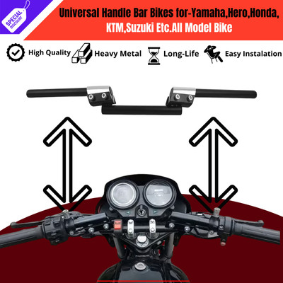 ENEMYT ST-1-3 Piece Universal Handle Bar Silver For Universal Motorcycle Handle Bar(Silver)