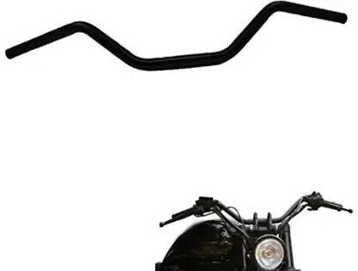 Bullkartzone Stainless Black Universal handle bar for all bike Handle Bar Handle Bar(Black)