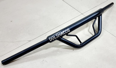 Bullkartzone Bike Handle Bar Black Dual Handlebar Pipe/Rod with Rope Black Handle Bar For Bullet Bikes Handle Bar(Black)