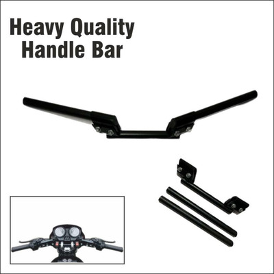SHOWRIDE Stylish For All Universal Bike Fit 3 Pipe Handlebar Good Quality Handle Bar(Black)