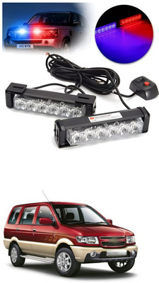 LOVMOTO Red Blue Emergency LED Police Lights Bar Warning Deck Dash Grille Lights sg80 Back Up Lamp Motorbike LED for Chevrolet (12 V, 12 W)(Tavera, Pack of 1)