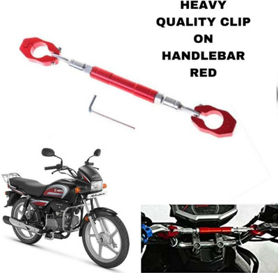 SHOWRIDE Universal Adjustable Motorcycle Handlebar/Handle Rod Cross Bar for (Red) Clip-on Handle Bar(Red)
