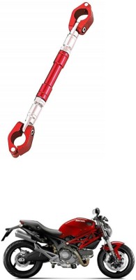 LOVMOTO UniversaL AUDJUSTABLE CROSS HANDLE BAR ROD 492 Handle Bar(Red)