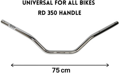 EAZ RD 350 Chrome Handle Bar Compatible for Royal Enfield Models Handle Bar(Clear)