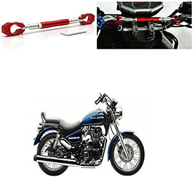 SHOWRIDE Adjustable Motorcycle Handlebar Cross Bar/Handle Rod Bar Handle Bar(Red, Silver)