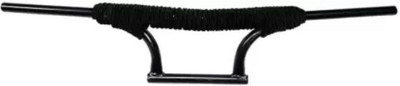 Seflipo Bike Handle Bar Dual Triple Curved Handlebar Pipe/Rod with Black Rope Handle Bar(Black)