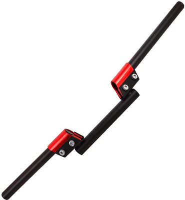 LOVMOTO Handle Bar for All Bikes- RED/BLACK Handle Bar (Red, Black) Clip-on Handle Bar(Black, Red)