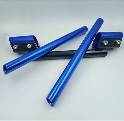 eXarioGadget Universal Motorcycle Blue Black Handle Bar for Hero CD deluxe Handle Bar (Blue) Handle Bar(Blue)