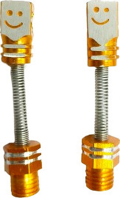 Golden Fox DNYKB-3 NEW DANCING SMILY YOLK NUT YELLOW UNIVERSAL FOR BIKE EXCEPT HONDA Handle Bar(Yellow, Silver)