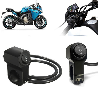 AUTO PEARL Aluminum Alloy Motorcycle Handlebar Headlight Switch 12V for 400GT Clip-on Handle Bar(Black)