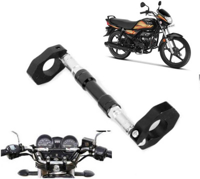 SHOWRIDE Universal Motorcycle Handlebar Cross Bar/Handle Rod Bar Clip-on Handle Bar Clip-on Handle Bar(Black, Silver)