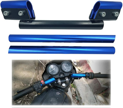 LOVMOTO Handle Bar for All Bikes- BLUE/BLACK Handle Bar (Blue, Black) Clip-on Handle Bar(Blue, Black)