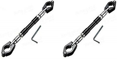 BLP Adjustable Universal Motorcycle Handlebar Cross Bar Pack of 2 Premium Quality Handle Bar(Black)