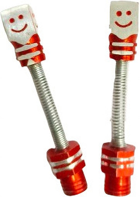 Golden Fox DNYKB-1 NEW DANCING SMILY YOLK NUT RED UNIVERSAL FOR BIKE EXCEPT HONDA Handle Bar(Red, Silver)