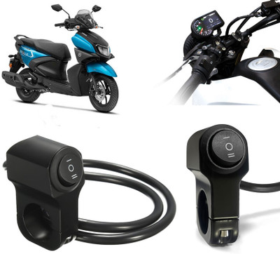 AUTO PEARL Aluminum Alloy Motorcycle Handlebar Headlight Switch 12V for RayZR 125 Clip-on Handle Bar(Black)