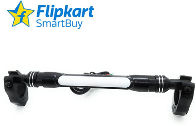 Flipkart SmartBuy Universal Motorcycle Adjustable Handlebar, Led light With Indicator Cross Bar Clip-on Handle Bar(Black)