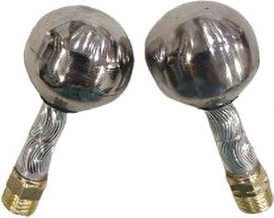 Golden Fox KB-01 Heavy Mirror Nut Pair (Chrome Finish) Handle Bar(Gold, Silver)