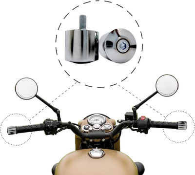 RoyalIRONZone Stainless Steel Bar End, Heavy Hand (2 Pieces) lebar Weight Handle Bar(Silver)