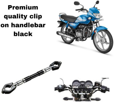SHOWRIDE Universal Adjustable Motorcycle Handlebar/Handle Rod Cross Bar Clip-on Handle Bar(Black, Silver)